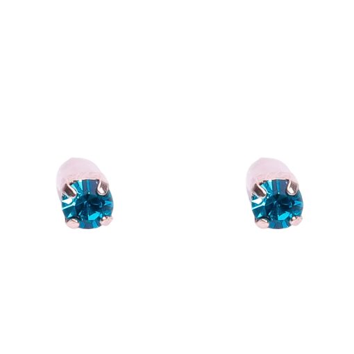 Basic mini fülbevaló Blue zircon