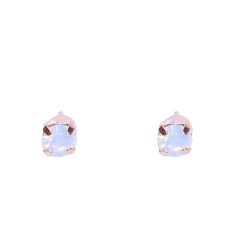 Basic mini fülbevaló White opal