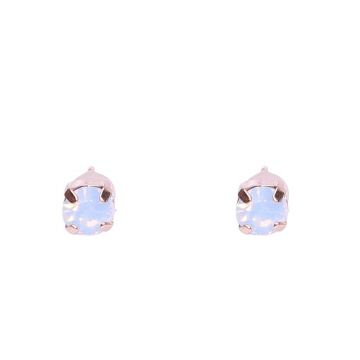 Basic mini fülbevaló White opal