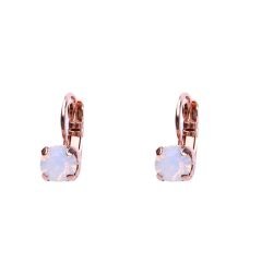 Basic mini fülbevaló White opal